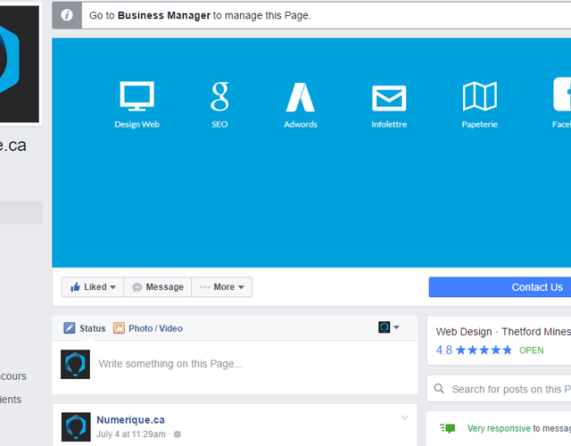 Facebook started pushing new designs for company pages